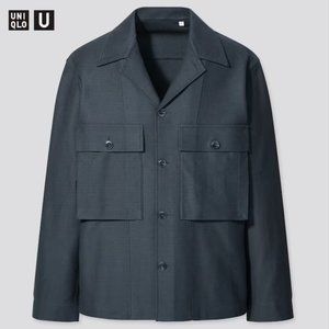 UNIQLO U Navy Jersey Shirt Jacket
